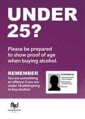Under 25? Proof of ID