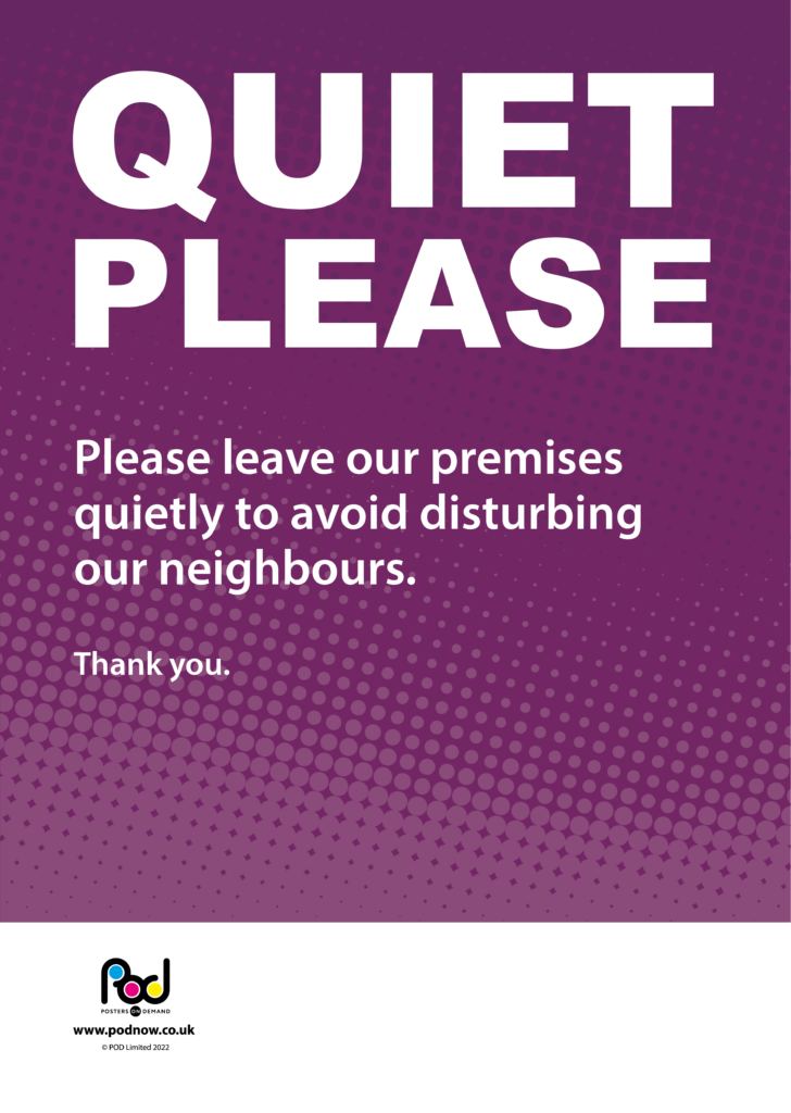 Quiet please | POD | Posters On Demand