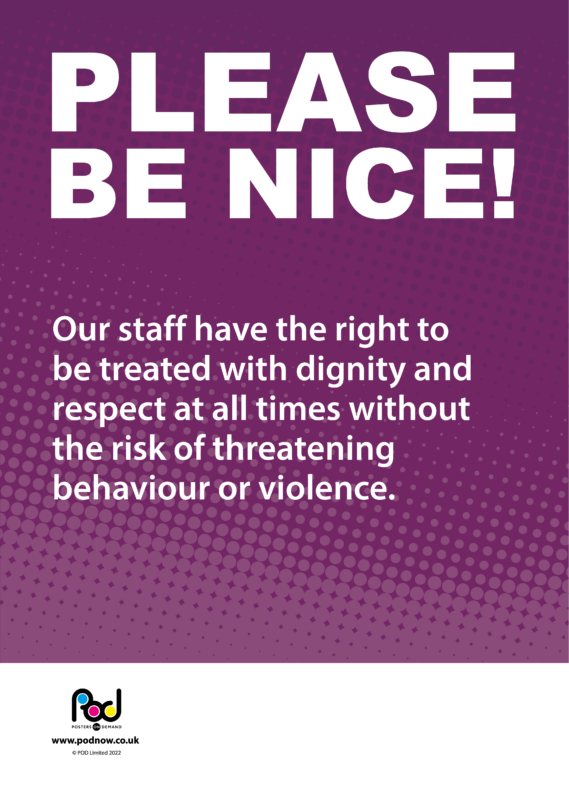 Please be nice | POD | Posters On Demand