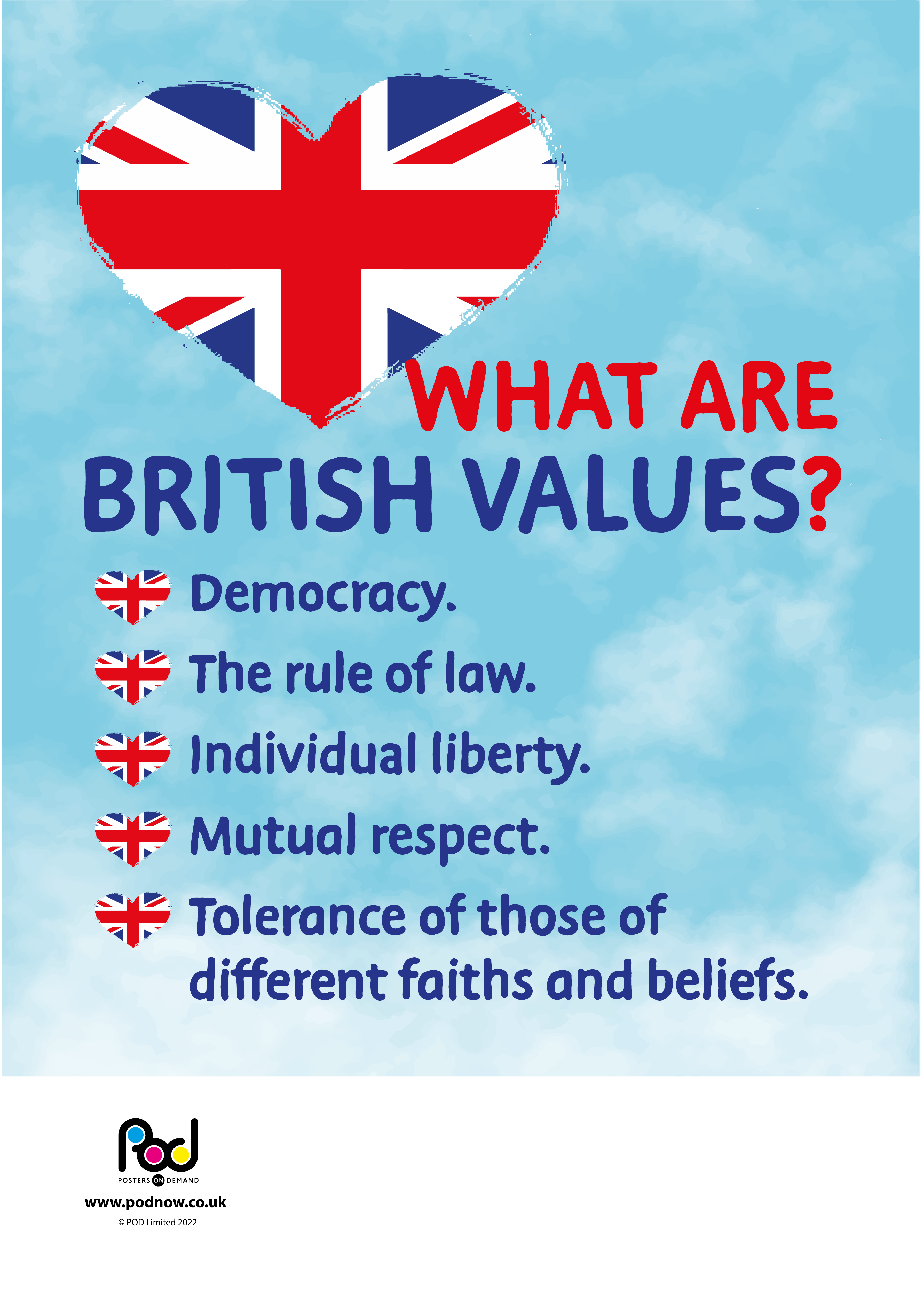 What Are British Values POD Posters On Demand What Are British Values POD Posters On Demand