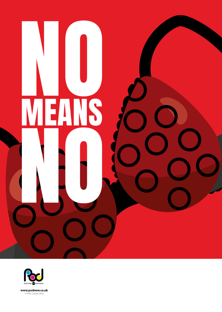 No means no Posters POD Posters On Demand