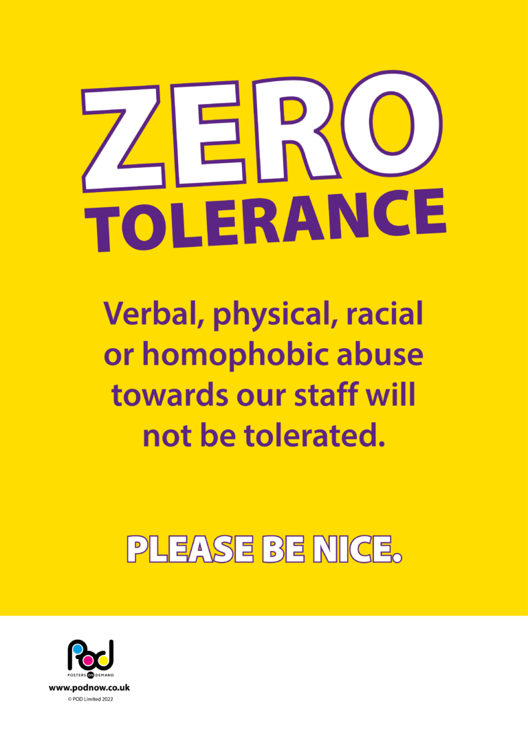 Zero tolerance | POD | Posters On Demand