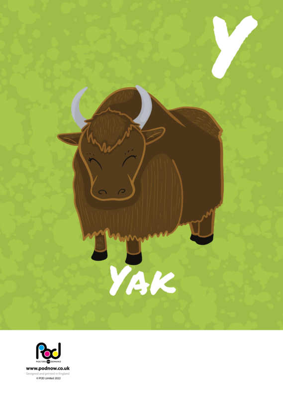 A-Z Alphabet - Y | POD | Posters On Demand