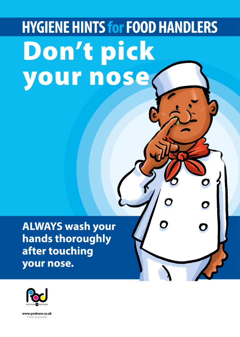 Hygiene Hints Don't pick your nose Posters POD Posters On Demand