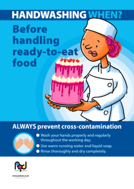 Before handling ready-to-eat food