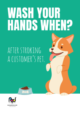 Wash hands after - Dog - Stroking pet