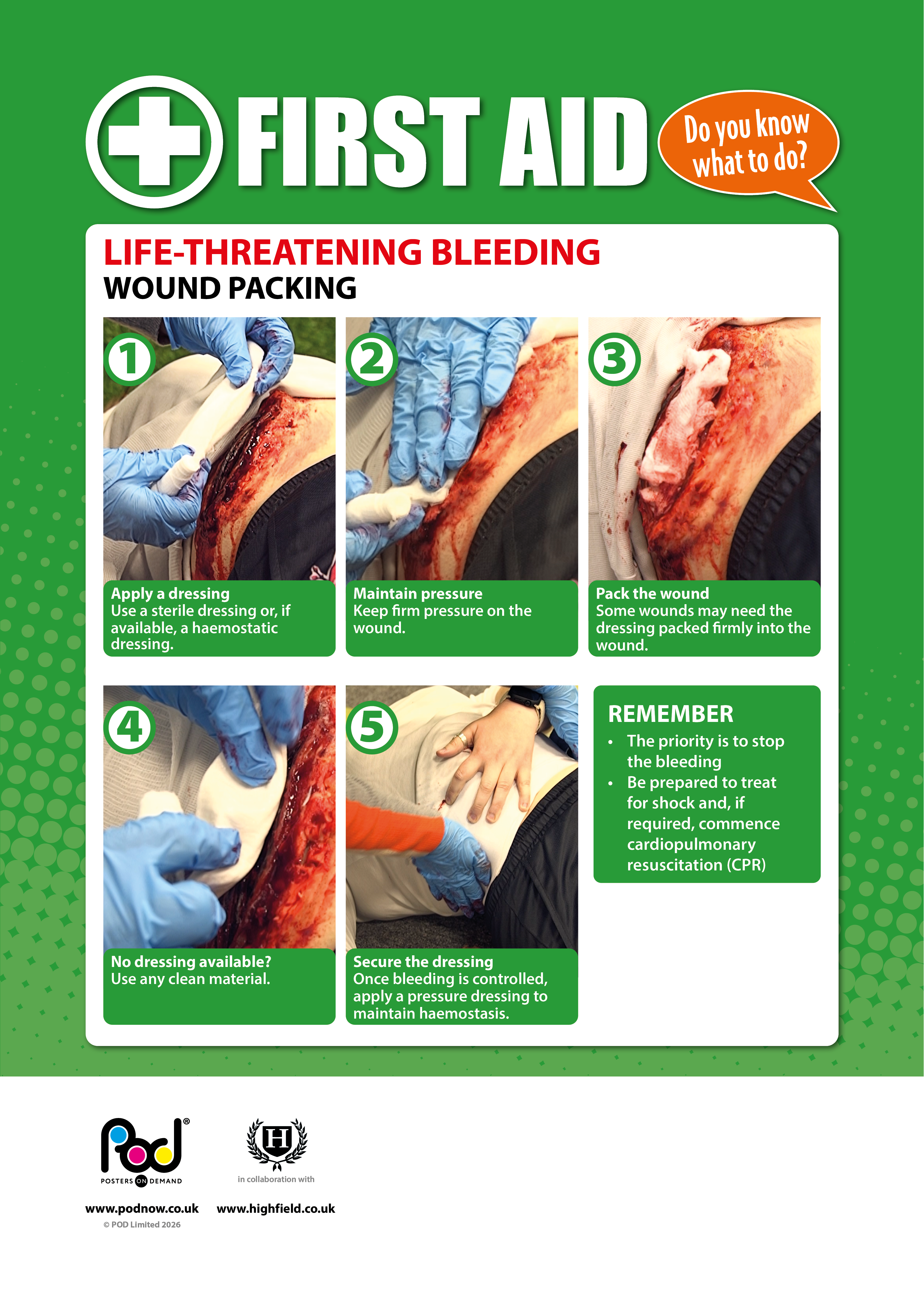 FIRST AID Life threatening bleeding2