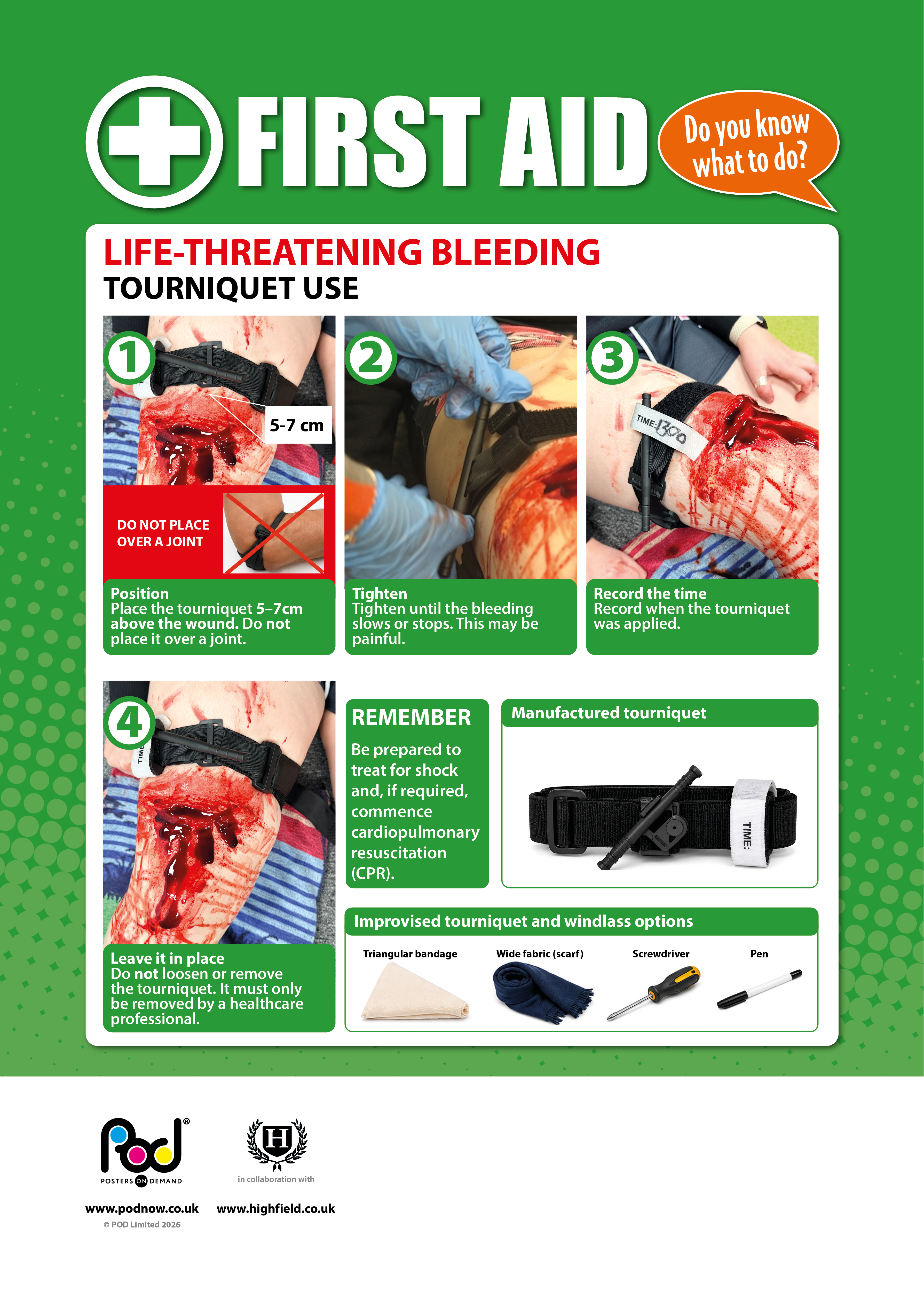 FIRST AID Life threatening bleeding4