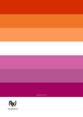 Lesbian Pride Colours